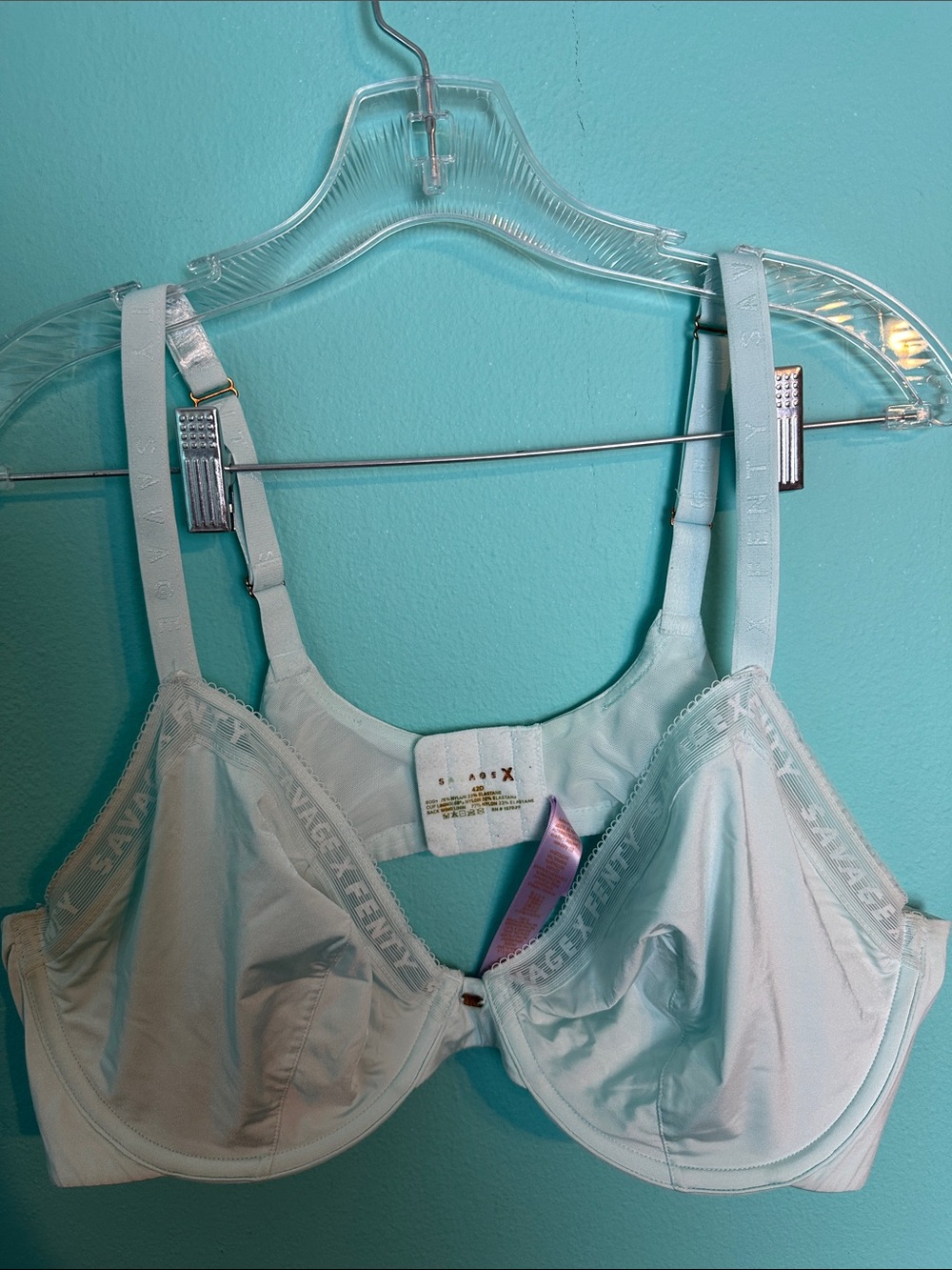 Savage X Fenty Baby Blue Underwire Bra 42D